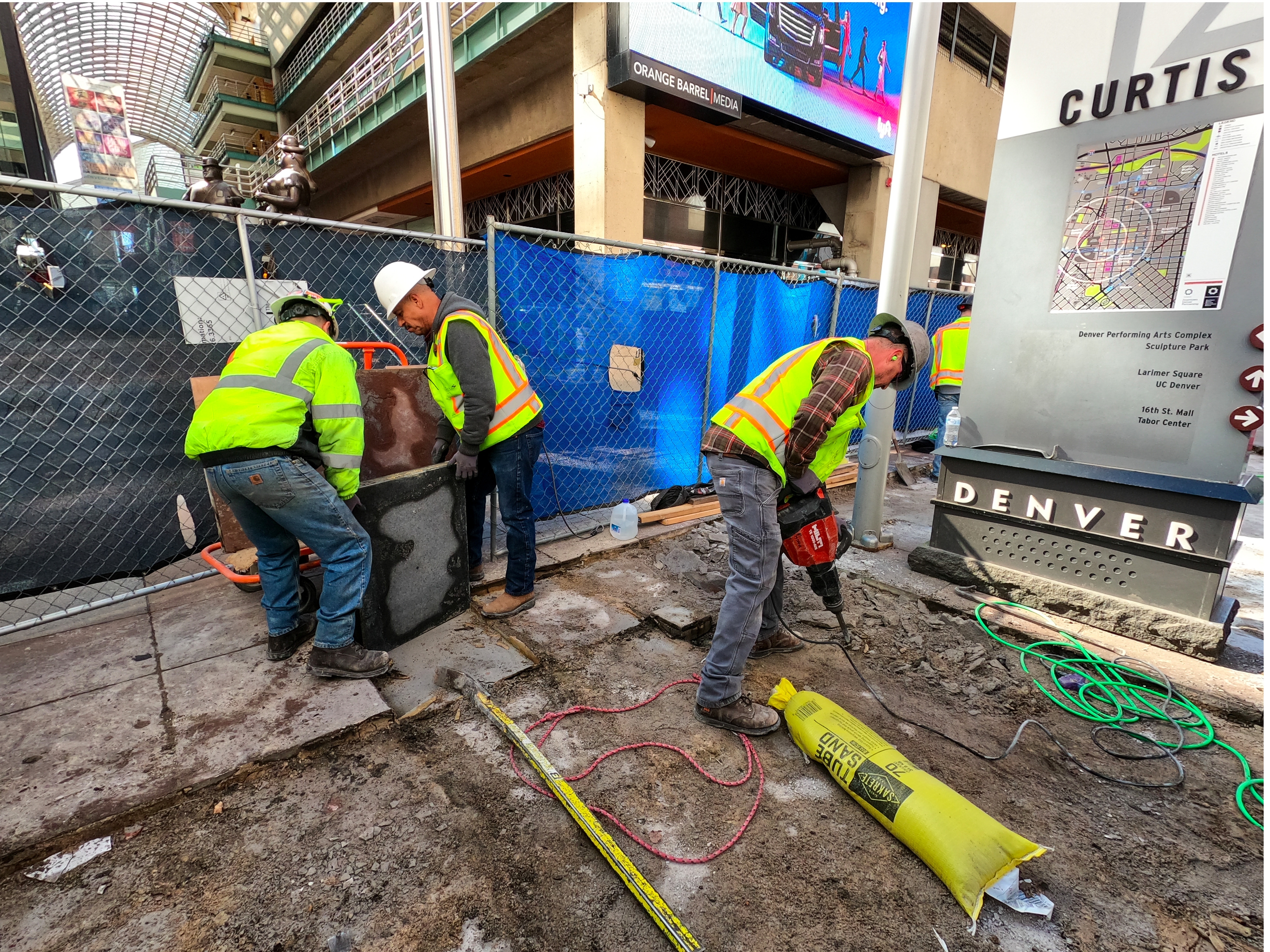 
Paver work near Denver Center for the Performing Arts Continues to Take Shape